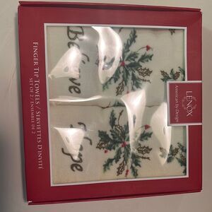 Lenox Cream and Green Holiday Decor with Classic Botanical Motifs